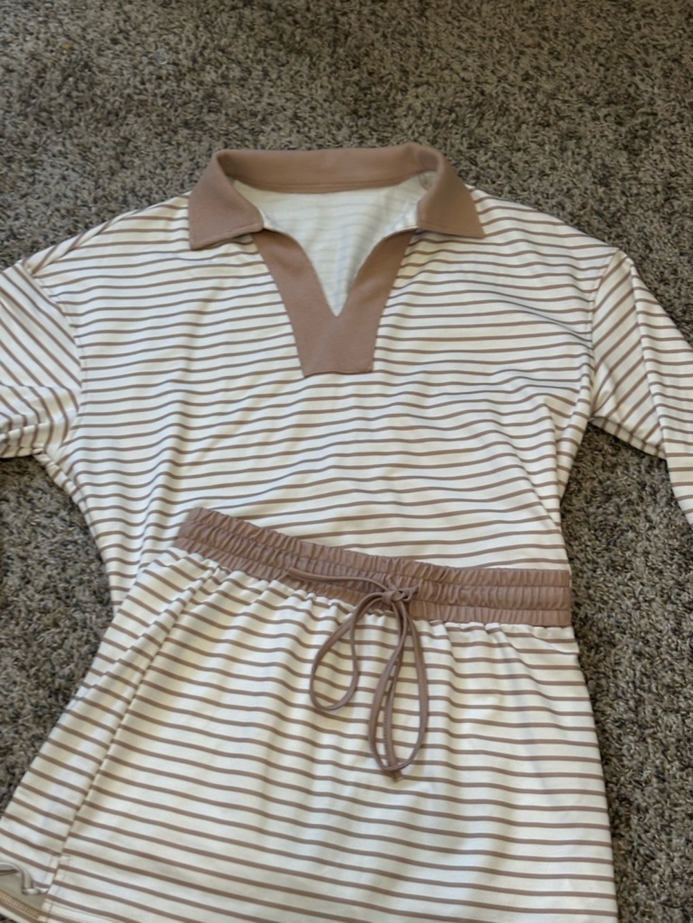 Striped 2 piece Skort set